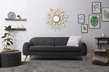 Отделка стены за диваном. 3 уникальные идеи.