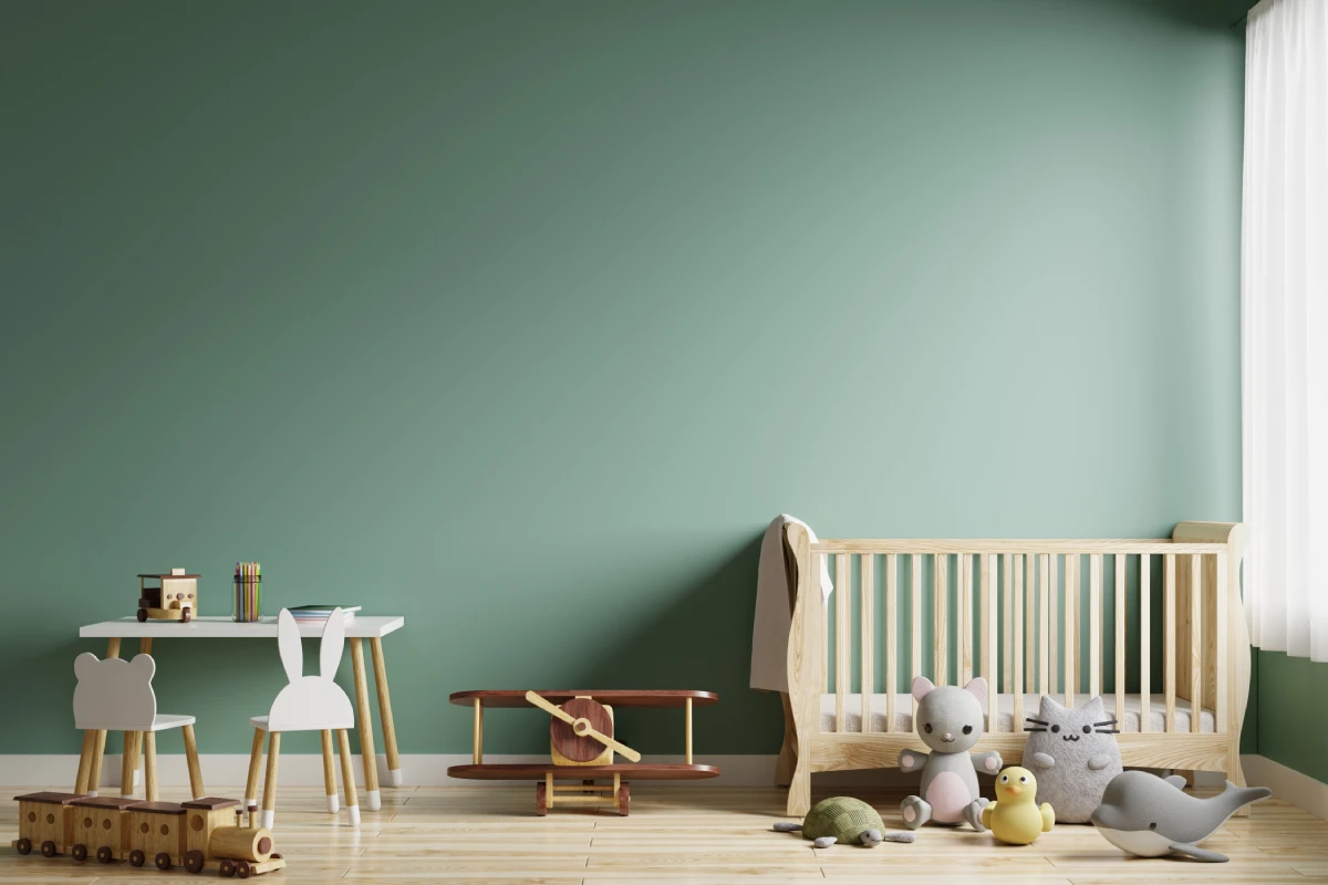 Зелена дитяча кімната – стильно